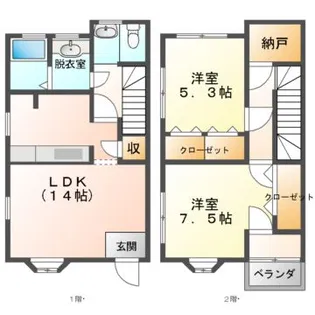 ザ・ジェームスタウン今宮2号館【2階】の間取り