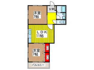 リンデンバーム北与野【1階】の間取り