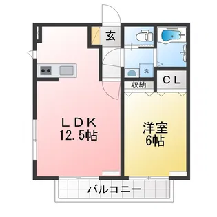 ボナールK【1階】の間取り
