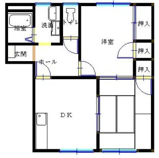 プラザ浜北大橋【1階】の間取り