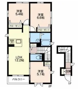 レコルト【2階】の間取り
