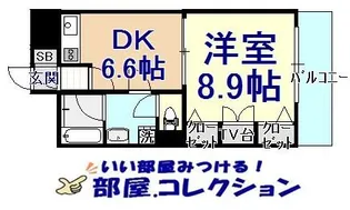 コスモス小倉駅前II【6階】の間取り