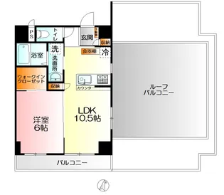 ビナ・レジデンス扇町【6階】の間取り