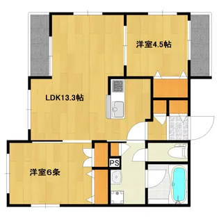 PALMSPRINGS矢口【4階】の間取り