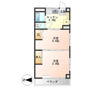 会田マンション【3階】の間取り