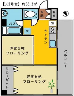 小野マンション【5階】の間取り