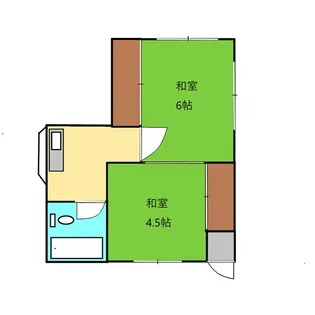 鈴木マサ江アパート【2階】の間取り