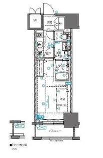 ZOOM横浜桜木町【11階】の間取り