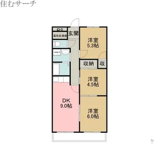 ドエルウィステリア【4階】の間取り