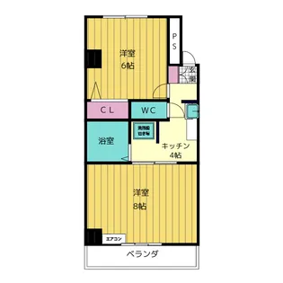 シュロス彩紅橋【3階】の間取り