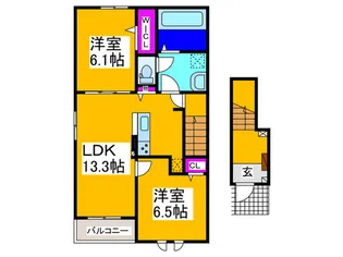 ユニホームVI【2階】の間取り