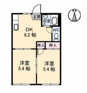 パークハイツ B棟【1階】の間取り