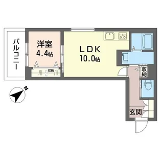 レジデンスアーク【4階】の間取り