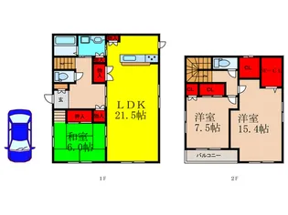 大阪府茨木市彩都あさぎ6【一戸建】の間取り