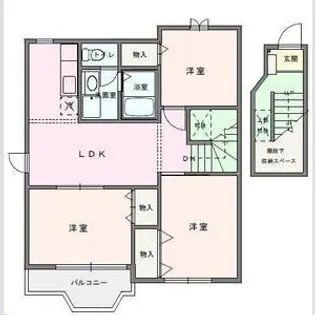 埼玉県児玉郡上里町大字七本木【アパート】の間取り