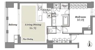 THE CONOE 三田綱町【4階】の間取り