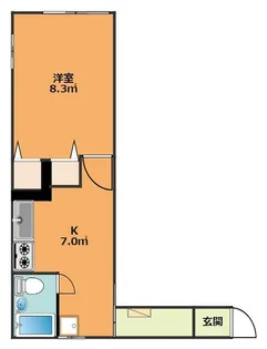 ハタハイツ【2階】の間取り