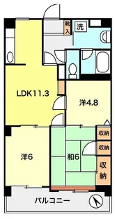 ハイムサクシード【3階】の間取り
