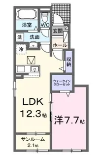 コンテルミナス【1階】の間取り