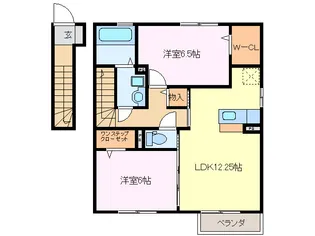 アムールすずか【2階】の間取り