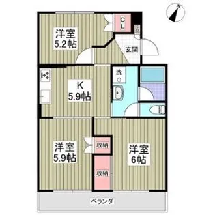 埼玉県春日部市栄町1【マンション】の間取り