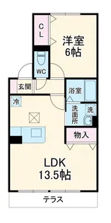 1LDKの間取り画像