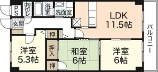 グランカーサ古江【6階】の間取り