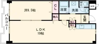グランドパレス学園前【1階】の間取り