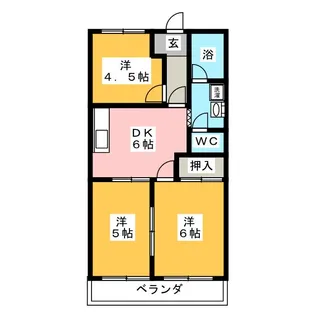 ハイツヤマシン【1階】の間取り