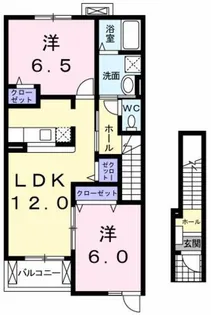 アビシニアンD【2階】の間取り