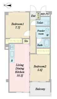 エミネンスかわぐち【2階】の間取り