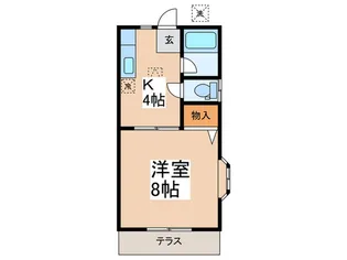 ハイムカトレア【1階】の間取り