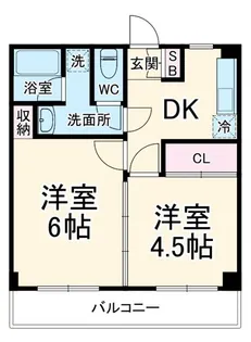 コーポタカミ【1階】の間取り