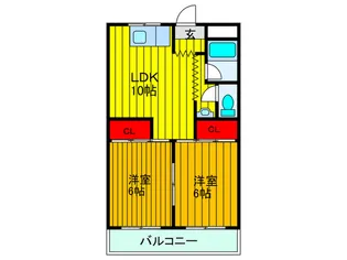 サンコーポ八雲【3階】の間取り
