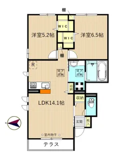 ビバーチェ【1階】の間取り
