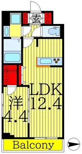 アレスグーテ北千住【1階】の間取り
