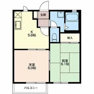 コーポアリス A【2階】の間取り