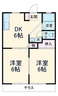 ハイツレスポアールA【1階】の間取り