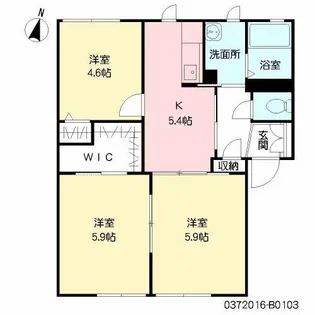 コンヴィラージュII【2階】の間取り