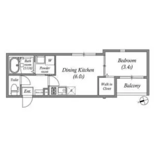 ハーモニーテラス住吉II【2階】の間取り