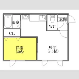 北海道札幌市豊平区平岸四条9【アパート】の間取り