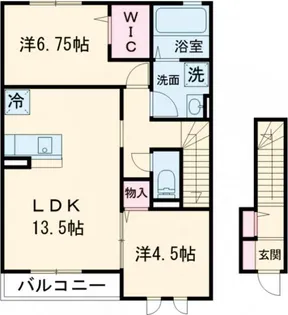プランドール【2階】の間取り