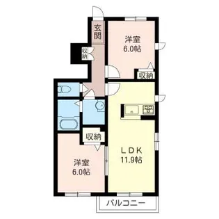 アリュールI【1階】の間取り