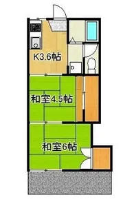 ツチヤハイツ【1階】の間取り