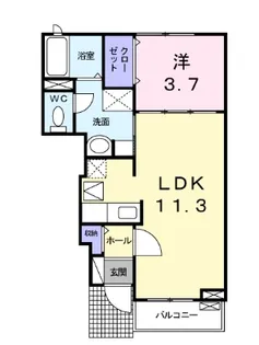 愛知県東海市名和町2【アパート】の間取り