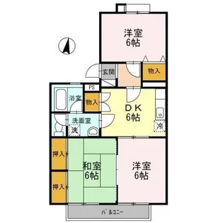 福島県郡山市大槻町字柏山【アパート】の間取り
