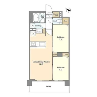 東京都北区王子3【マンション】の間取り