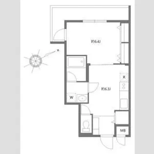 オクドテラス【3階】の間取り