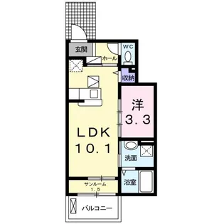 ティアラI【1階】の間取り