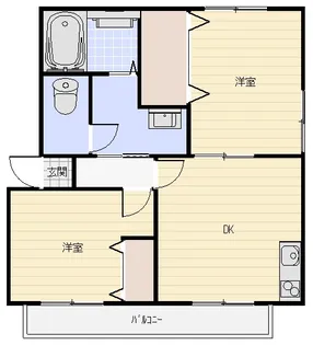 ピースフル・アヤA棟【2階】の間取り